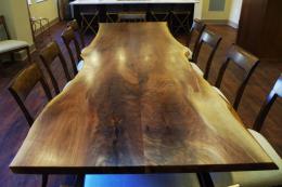 Large Walnut Live Edge Conference Table 3
