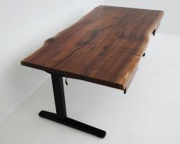 Ergonomic Live Edge Desk With Two Drawers 8