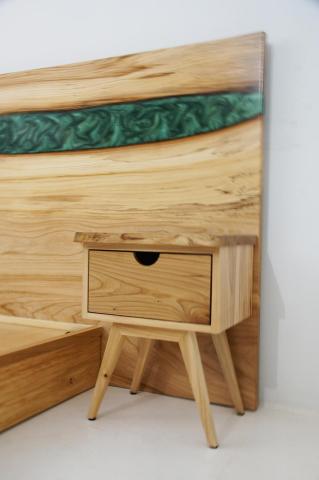 Custom Wood Furniture in Cleveland 3 - Headboard & Nigh