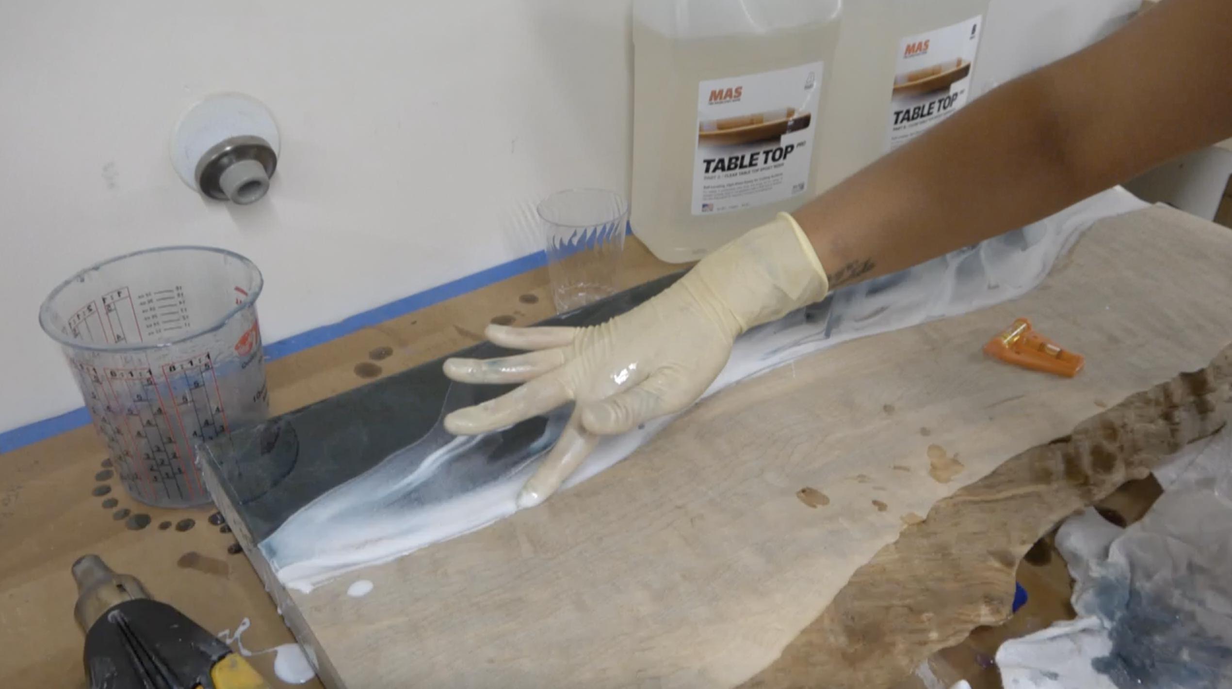 creating an epoxy ocean table 