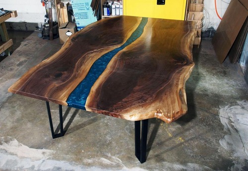 live edge wood conference table
