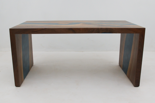 Double Waterfall Walnut Coffee Table - Image 3