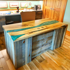 Hickory Waterfall Desk