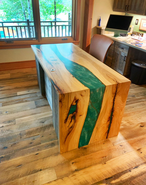 Hickory Waterfall Desk - Image 4