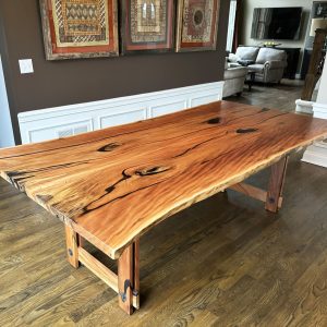 Sycamore Dining Table With Wood Base