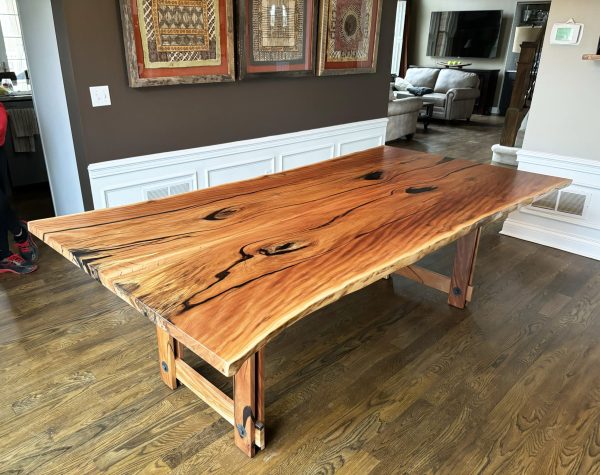 Sycamore Dining Table With Wood Base