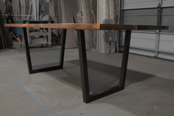 Walnut Dining Table With Translucent Epoxy - Image 4