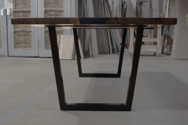 Walnut Dining Table With Translucent Epoxy - Image 5
