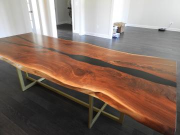Live Edge Walnut River Dining Table