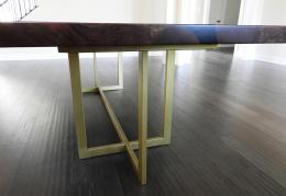 Live Edge Black Walnut And Black Epoxy River Dining Tab