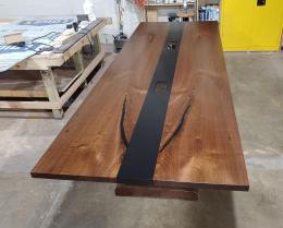 Conference Table With Steel Inlay River 4