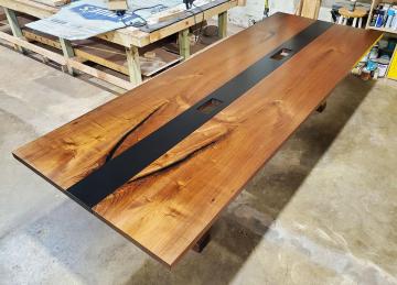 Conference Table With Steel Inlay 