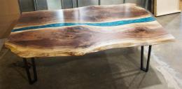 LED Backlit Epoxy Resin River Conference Table 4