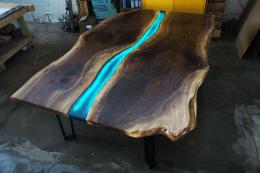 LED Backlit Epoxy Resin River Conference Table 2