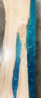 Turquoise Epoxy River Bench 2