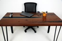 Walnut Desk With Black River 1