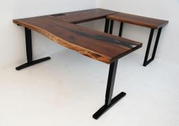 Two Part Live Edge Corner Desk 2