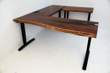 Two Part Live Edge Corner Desk 5