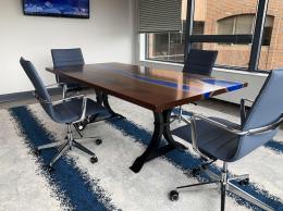 Walnut Resin Conference Table With Rivers And Lakes 10