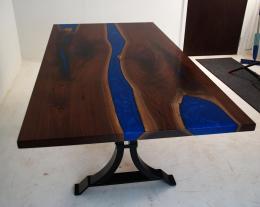 Walnut Resin Conference Table With Rivers And Lakes 2