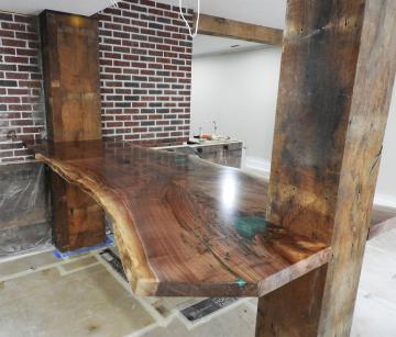 Breakfast Bar With Epoxy Resin Lakes