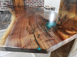 Breakfast Bar With Epoxy Resin Lakes 1