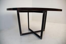 Round Walnut Black River Table 2