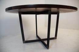 Round Walnut Black River Table 3