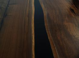 Round Walnut Black River Table 6