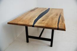 Maple Kitchen Table With Faux Live Edge 3
