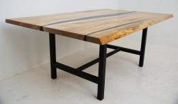 Maple Kitchen Table With Faux Live Edge 8