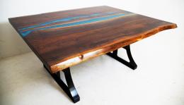 Single Live Edge Dining Room Table 1