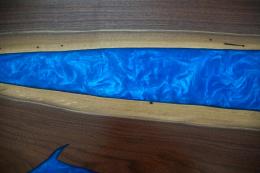 Ergonomic L Shaped Desk With Blue Resin 4