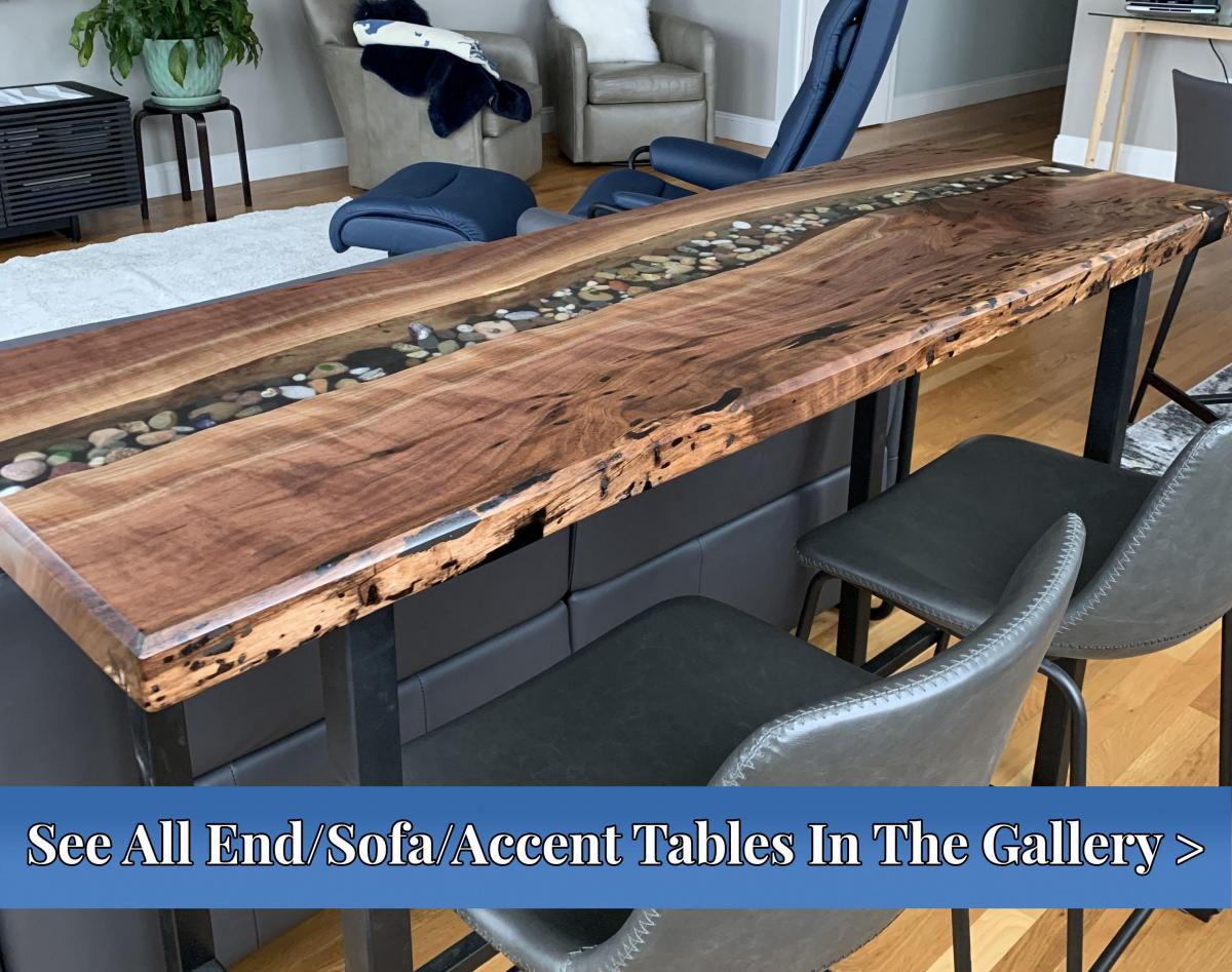 Image Sofa Table With Rocks And Clear Resin See The Gallery