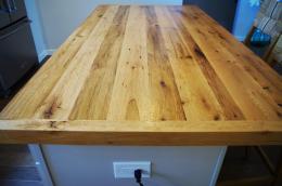 Kitchen Island & Countertop With A Barn Wood Table Top