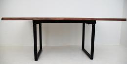 Dark Walnut River Table With Black Resin 5