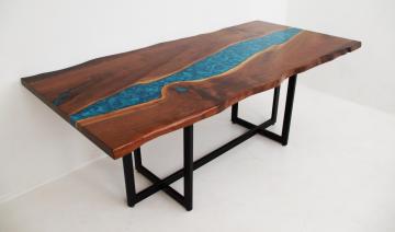 Faux Live Edge Dining Room Table