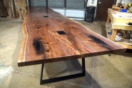 Two Part Live Edge Conference Table Set 3