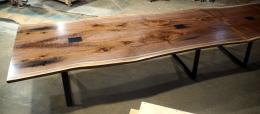 Two Part Live Edge Conference Table Set 10