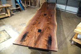 Two Part Live Edge Conference Table Set 1
