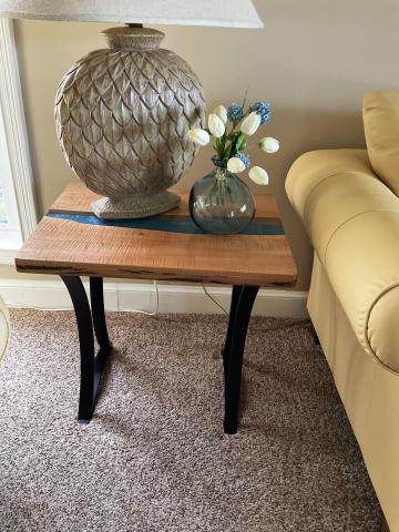 Turquoise River End Table