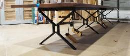 Two Part Conference River Table With Power Grommets 3