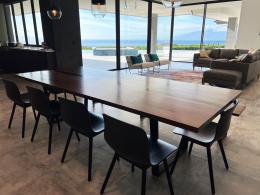 Matching Walnut Dining Room Table & Live Edge Bench 6