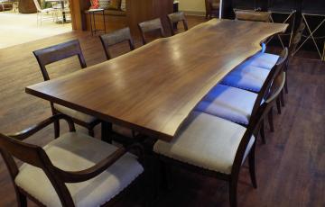 Large Walnut Live Edge Conference Table