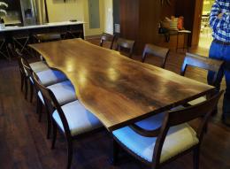 Large Walnut Live Edge Conference Table 4