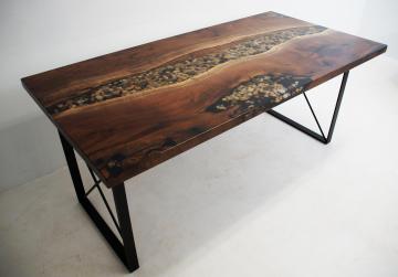 Walnut River Rock Desk