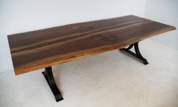 Large Walnut Dining Table With Copper River 1
