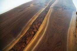 Large Walnut Dining Table With Copper River 4
