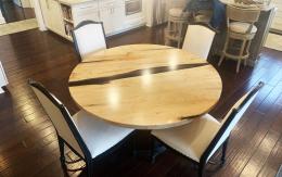 Round Ambrosia Maple Dining Table 7