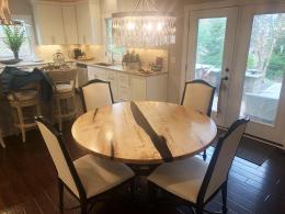Round Ambrosia Maple Dining Table 2